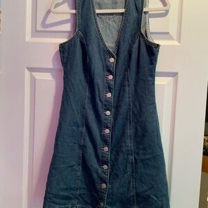 Levi's Blue Sleeveless V-Neck Sundress